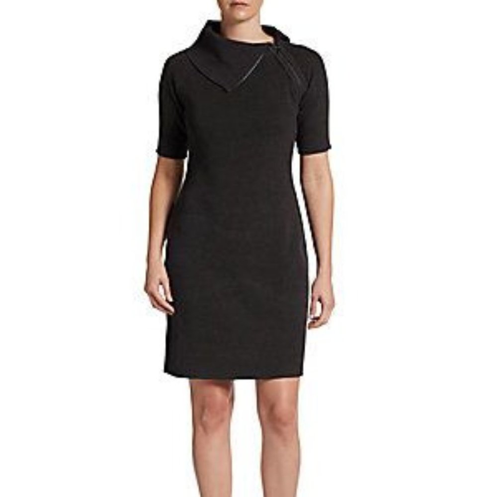 Calvin Klein Black Sweater Dress Cowl Neck - Picture 1 of 4